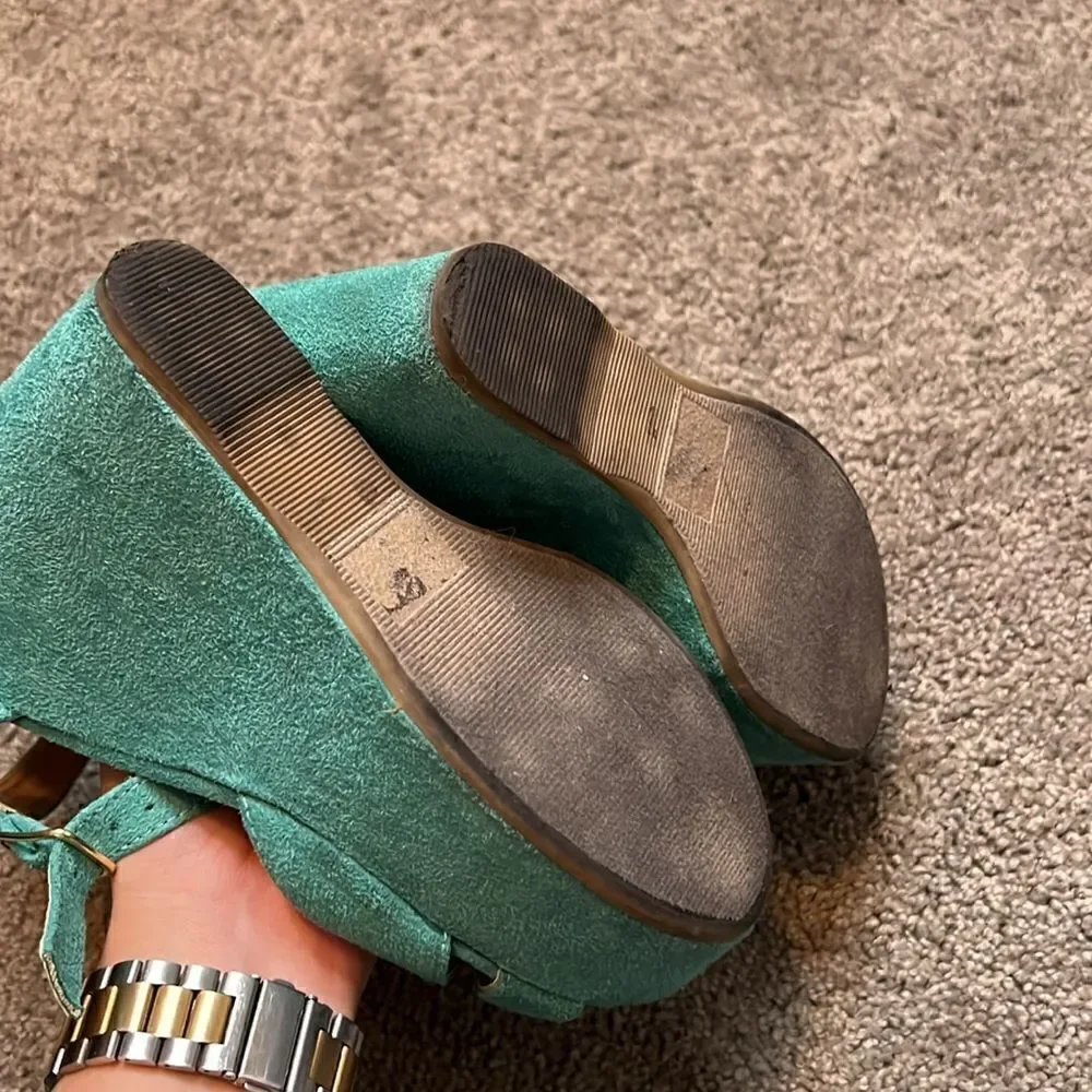 Charlotte Russe Teal Wedges
